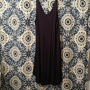 Navy blue midi dress simple and pretty